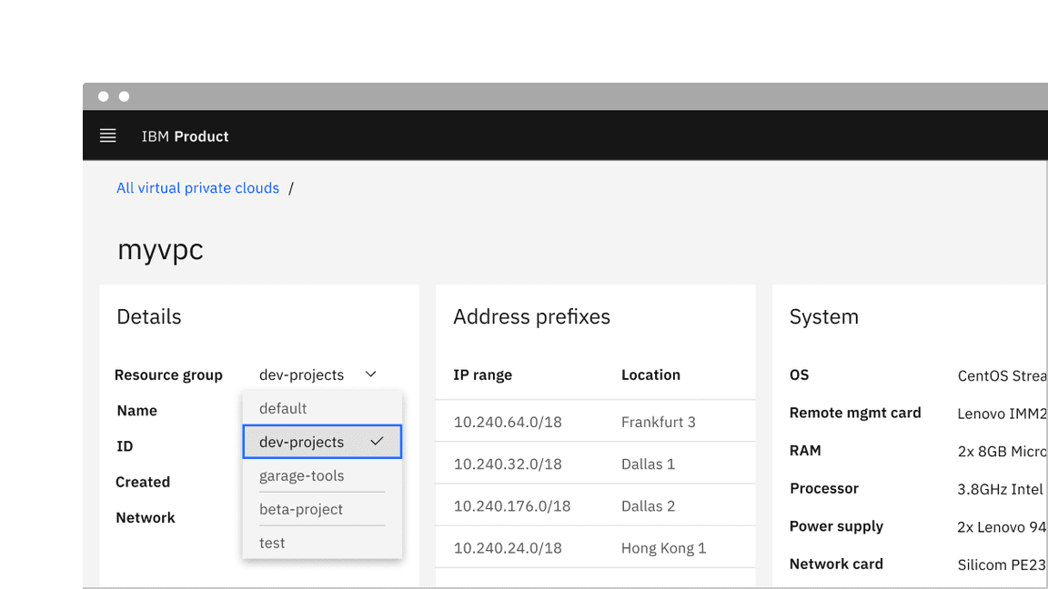 Inline dropdown with label in a dashboard.